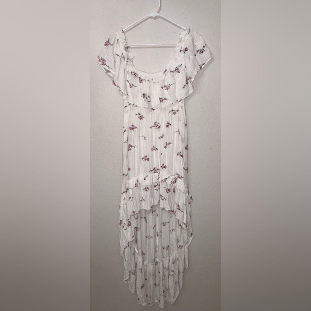 Skylar + Madison Floral Ruffle Midi Boho Cottagecore Tiered Spring Summer Dress